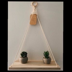 hanging wood shelf